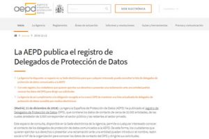 Registro de Delegados de Protección de Datos